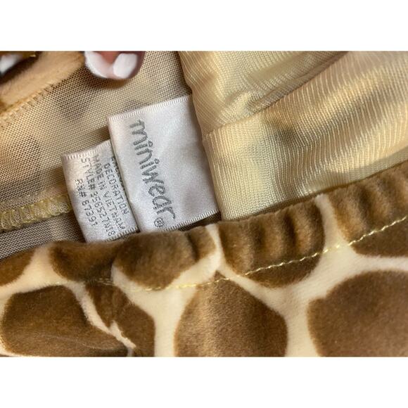 Miniwear Giraffe Plush One Piece Outfit Costume Baby 12M Soft Boys Girls - Picture 10 of 11